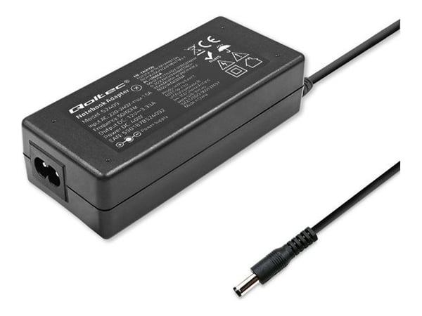 Qoltec 40W | 12V | 3.33A | 5.5*2.1 | + virtajohto