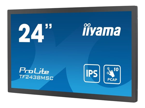 iiyama ProLite TF2438MSC-B1 - LED-skärm - 24" (23.8" visbar) - öppen ram - pekskärm - 1920 x 1080 Full HD (1080p) - IPS - 600 cd/m² - 1000:1 - 5 ms...