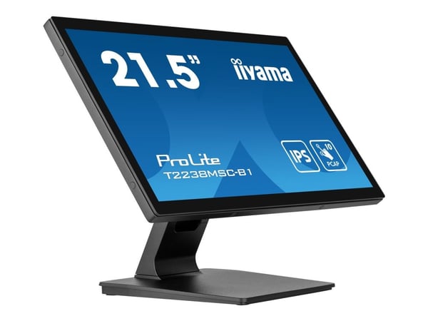 iiyama ProLite T2238MSC-B1 - LED-skjerm - 21.5" - berøringsskjerm - 1920 x 1080 Full HD (1080p) - IPS - 600 cd/m² - 1000:1 - 5 ms - HDMI, DisplayPo...