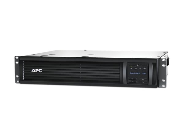 APC Smart-UPS 750VA LCD RM - UPS (kan monteres i rack) - AC 230 V - 500 watt - 750 VA - Ethernet, RS-232, USB - utgangskontakter: 4 - 2U - svart - ...