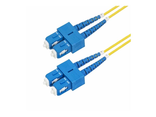 Startech 2m (6.6ft) SC to SC (UPC) OS2 Single Mode Duplex Fiber Optic Cable, 9/125µm, Laser Optimized, 40G/100G Zipcord, Bend Insensitive, Low Inse...