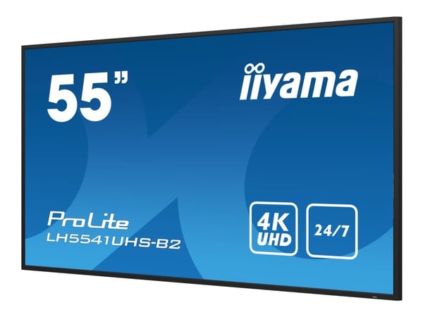 iiyama ProLite LH5541UHS-B2 - 55" Diagonalklasse (54.6" synlig) LED-bakgrunnsbelyst LCD-skjerm - intelligent skilting - 4K UHD (2160p) 3840 x 2160 ...