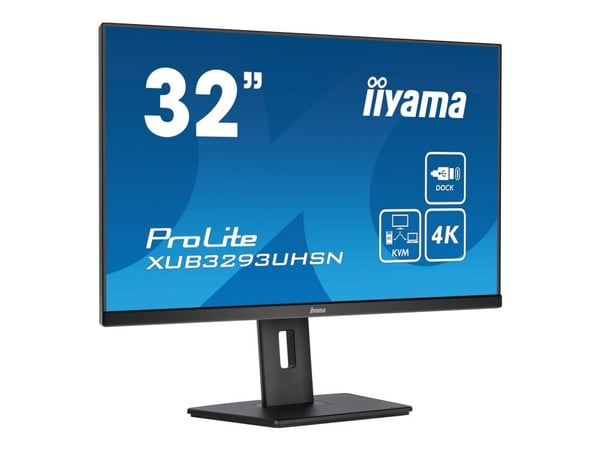 IIYAMA TFT XUB3293UHSN 80cm IPS 32''/3840x2160/DP/HDMI/2xUSB/KVM/korkea