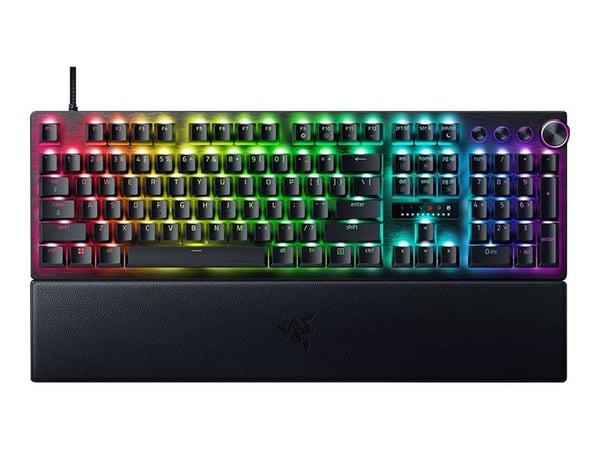 Razer Huntsman V3 Pro - Tastatur - 100% - full size - bakgrunnsbelyst - USB - QWERTY - USA - tastsvitsj: Razer Analog Optical Switches (Gen-2)
