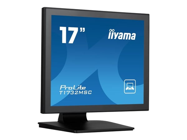 iiyama ProLite T1732MSC-B1S - LCD-skjerm - 17" - berøringsskjerm - 1280 x 1024 - TN - 250 cd/m² - 1000:1 - 5 ms - HDMI, VGA, DisplayPort - høyttale...