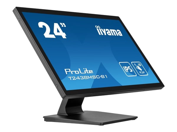iiyama ProLite T2438MSC-B1 - LED-skjerm - 24" (23.8" synlig) - berøringsskjerm - 1920 x 1080 Full HD (1080p) - IPS - 600 cd/m² - 1000:1 - 5 ms - HD...