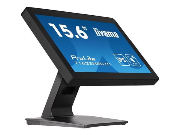 iiyama ProLite T1633MSC-B1 - LED-skjerm - 15.6" - berøringsskjerm - 1920 x 1080 Full HD (1080p) @ 60 Hz - IPS - 450 cd/m² - 1000:1 - 5 ms - HDMI, D...