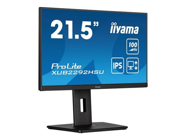 iiyama ProLite XUB2292HSU-B6 - LED-skjerm - 22" (21.5" synlig) - 1920 x 1080 Full HD (1080p) @ 100 Hz - IPS - 250 cd/m² - 1000:1 - 0.4 ms - HDMI, D...