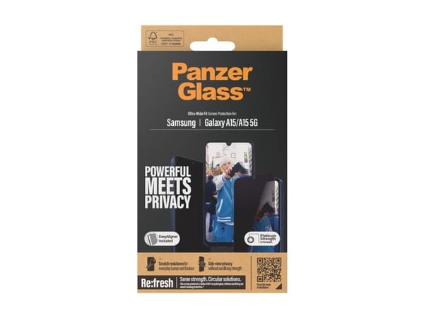 PanzerGlass ® Privacy Screen Protector Samsung Galaxy A15 | A15 5G | Ultra-Wide Fit w. EasyAligner, Samsung, Samsung - Galaxy new A14, Samsung - Ga...