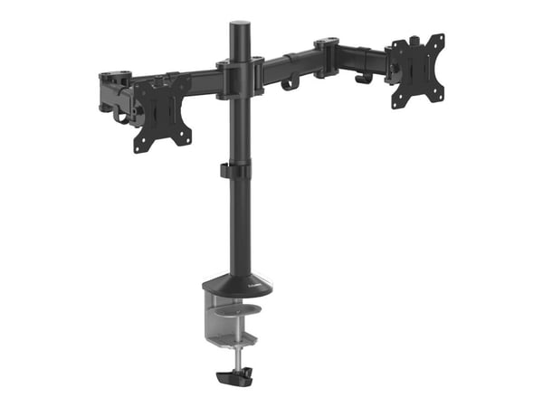 Fellowes Reflex Dual Monitor Arm - Monteringssett - justerbar arm - for 2 skjermer - metall - svart, RAL 9017 - skjermstørrelse: inntil 27" - skriv...