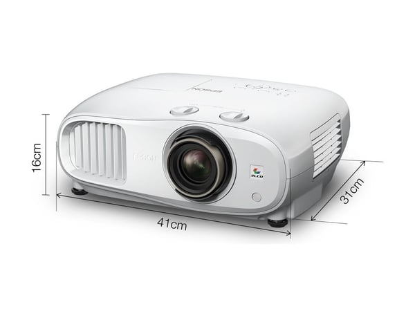 Epson EH-TW7100 - 3 LCD-projektor - 3D - 3000 lumen (hvit) - 3000 lumen (farge) - 3840 x 2160 (2 x 1920 x 1080) - 16:9 - 4K - hvit