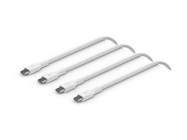 USB-C - USB-C PVC valkoinen 1m kaksoispakkaus