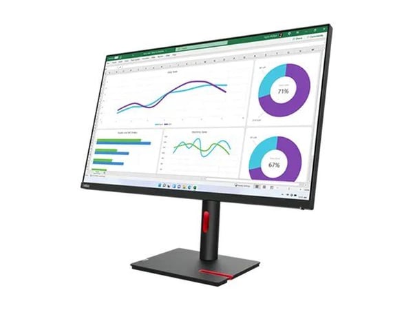Lenovo ThinkVision T32h-30 - LED-skjerm - 31.5" - 2560 x 1440 WQHD @ 60 Hz - IPS - 350 cd/m² - 1000:1 - 4 ms - HDMI, DisplayPort, USB-C - ravnsort