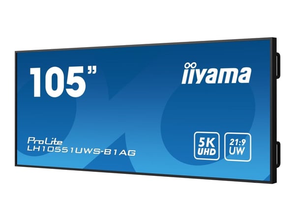 iiyama ProLite LH10551UWS-B1AG - 105" Diagonalklasse (104.7" synlig) LED-bakgrunnsbelyst LCD-skjerm - intelligent skilting - 5K UHD (2160p) 5120 x ...