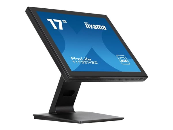 iiyama ProLite T1732MSC-B1S - LCD-skjerm - 17" - berøringsskjerm - 1280 x 1024 - TN - 250 cd/m² - 1000:1 - 5 ms - HDMI, VGA, DisplayPort - høyttale...