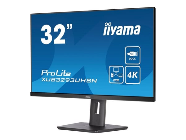 IIYAMA TFT XUB3293UHSN 80cm IPS 32''/3840x2160/DP/HDMI/2xUSB/KVM/korkea