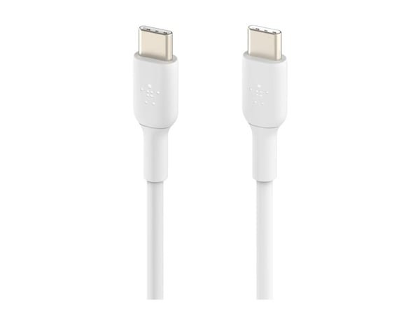 USB-C - USB-C PVC valkoinen 1m kaksoispakkaus