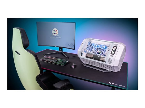 Thermaltake The Tower 300 Snow - Mikrotårn - mini ITX / micro ATX - sidepanel med vindu (herdet glass) - ingen strømforsyning - snø - USB/lyd