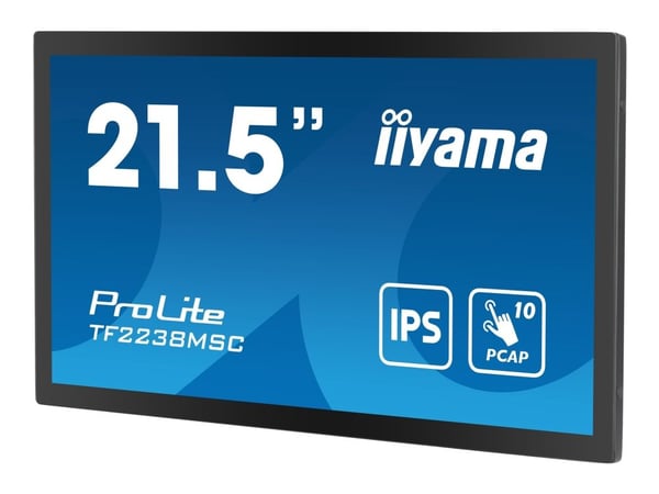 iiyama ProLite TF2238MSC-B1 - LED-skjerm - 21.5" - åpen ramme - berøringsskjerm - 1920 x 1080 Full HD (1080p) - IPS - 600 cd/m² - 1000:1 - 5 ms - H...