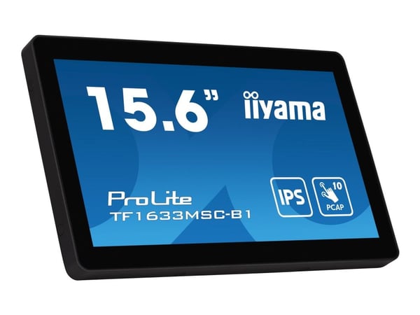 iiyama ProLite TF1633MSC-B1 - LED-skjerm - 15.6" - åpen ramme - berøringsskjerm - 1920 x 1080 Full HD (1080p) @ 60 Hz - IPS - 450 cd/m² - 1000:1 - ...