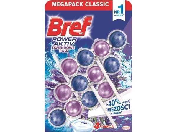 Bref WC-ripustin Bref Active Lavender 3x50g universaali Bref WC-ripustin Bref Active Lavender 3x50g universaali