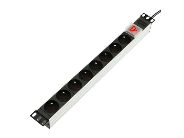 Lanview Logon TUPS031 - Tehonjakoyksikkö (räkkiversio) - 10A - 4000 Watt - tulo: E-tyyppi - lähtöliittimet: 8 (8 x E-tyyppi) - 1U - 19" - 2m johto ...