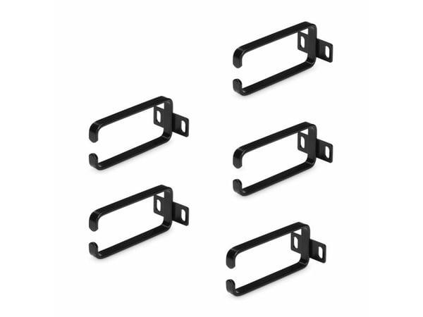 StarTech.com 5-Pack 1U Vertical Cable Management D-Ring Hooks, Cable Manager For 19" Server Racks/Cabinets, Network Rack Wire Organizers, Cable Gui...
