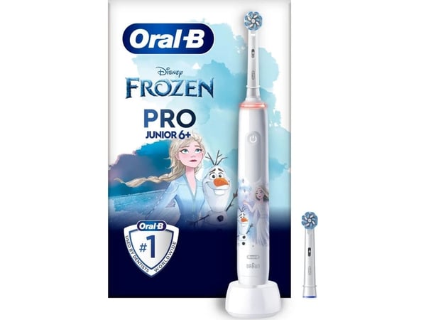 Oral-B PRO 14876673, Barn, Roterende Tannbørste, Daglig stell, Polering, Sensitiv / Myk, Flerfarget, Hvit, 4 x 30 sec, Soft (myk)