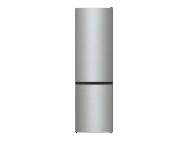 Gorenje Essential NRK6202EXL4 - Kjøleskap/fryser - bunnfryser - bredde: 60 cm - dybde: 59.2 cm - høyde: 200 cm - 331 liter - Klasse E - gråmetall