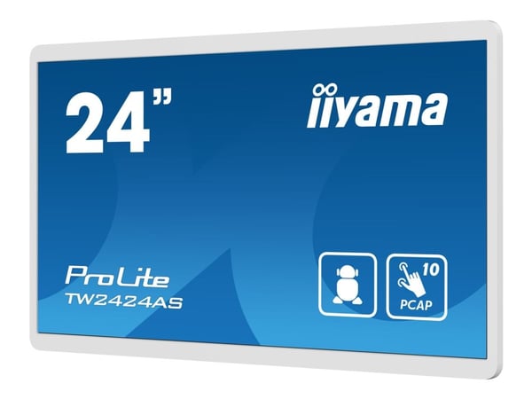iiyama ProLite TW2424AS-W1 - LED-skjerm - 24" (23.8" synlig) - stasjonær - berøringsskjerm - 1920 x 1080 Full HD (1080p) - IPS - 1000:1 - 14 ms - H...