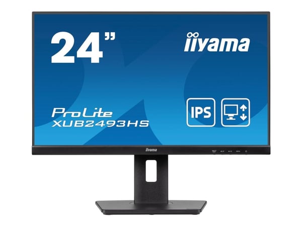 iiyama ProLite XUB2493HS-B6 - LED-skjerm - 24" (23.8" synlig) - 1920 x 1080 Full HD (1080p) @ 100 Hz - IPS - 250 cd/m² - 1300:1 - 0.5 ms - HDMI, Di...