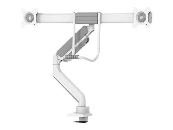 Neomounts DS75-450WH2 - Monteringssett (leddarm, maljeklemme, topfix-klemme) - full bevegelse - for 2 LCD-skjermer - hvit - skjermstørrelse: 17"-32...