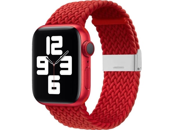 Hurtel hihna kangas nauha Watch 6 / 5 / 4 / 3 / 2 (44mm / 42mm) punottu kangas hihna rannekoru katsella punainen