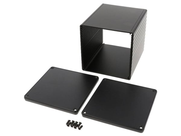 Hammond Electronics 1455NS1202BK universal-kabinet 120 x 103 x 103 aluminium ekstrudert sort (1 stk)