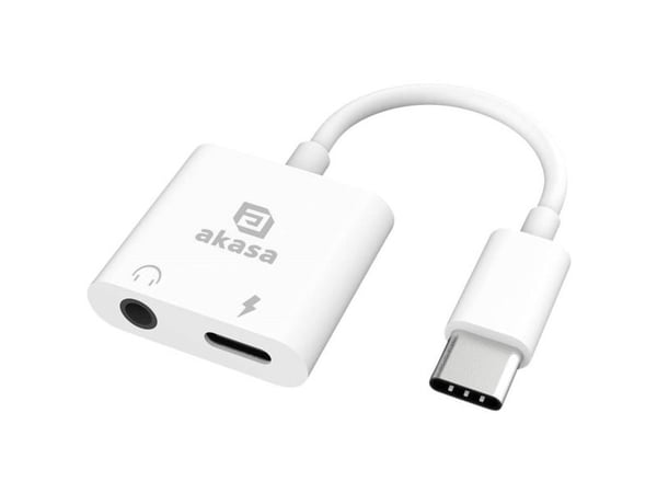 Akasa AK-CBCA30-08WH, USB Type-C, USB Type-C +3.5mm Jack, Valkoinen