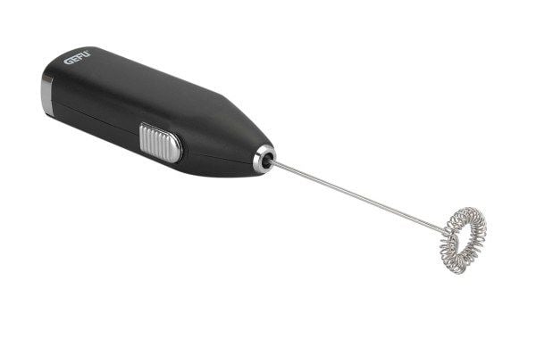 GEFU 12720, Automatisk melkeskummer/varmer, Svart, Rustfritt stål, 12000 RPM, Batteri, AA, 36 mm