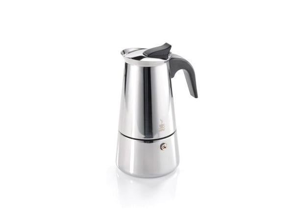 GEFU 16150, Moka pot, Rostfritt stål, Plast, Rostfritt stål, 4 koppar, 89 mm, 124 mm
