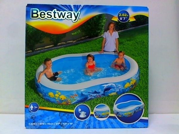 Bestway 54118, Puhallettava uima-allas, 544 L, Suorakulmainen, Vinyyli, Monivärinen