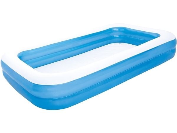 Bestway 54150, Oppblåsbart basseng, 850 l, Rektangulær, Vinyl, Blå, Hvit