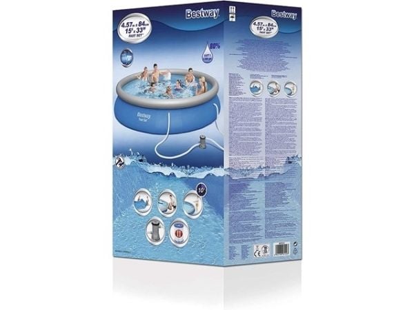 Bestway svømmebasseng hurtigsett 457 cm (57313)