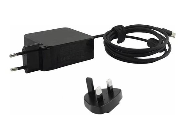 CoreParts - USB-C-strømadapter - GaN - 65 watt - 1.8 m kabel - svart