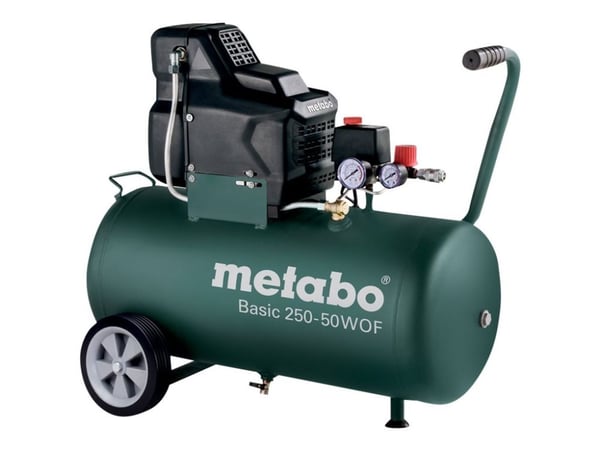 Metabo Basic 250-50 W OF - Luftkompressor - 1.5 kW - 2 hk - oljefri - 120 l/min - 50 liter