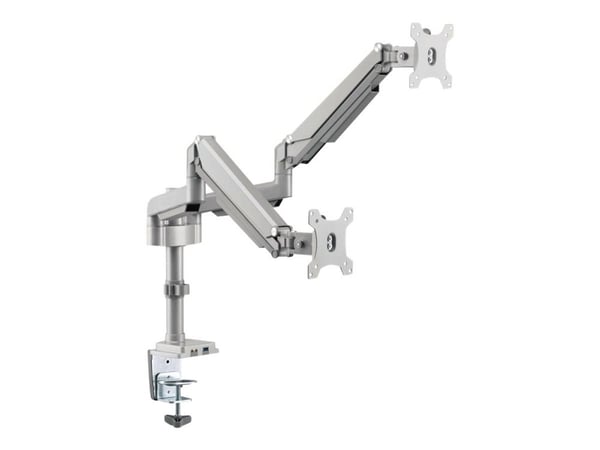 Eaton Tripp Lite Series Dual-Display Flex-Arm Mount for 17" to 32" Monitors - Clamp or Grommet, USB, Audio Ports - Monteringssett (skrivebordsklemm...