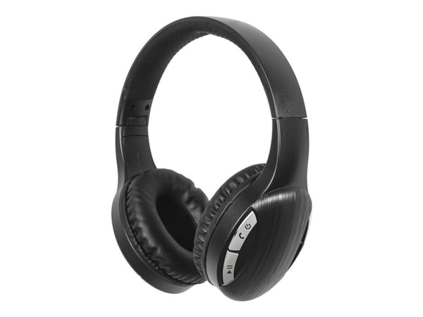 GMB Audio - Hodetelefoner med mikrofon - full størrelse - Bluetooth - trådløs, kablet - 3,5 mm jakk - svart