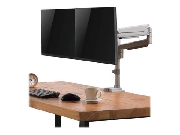 Eaton Tripp Lite Series Dual-Display Flex-Arm Mount for 17" to 32" Monitors - Clamp or Grommet, USB, Audio Ports - Monteringssats (bordsfäste) - fu...