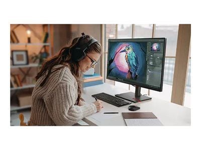 Lenovo ThinkVision T32p-30 - LED-skjerm - 31.5" - 3840 x 2160 4K - IPS - 350 cd/m² - 1000:1 - HDR10 - 4 ms - HDMI, DisplayPort, USB-C - ravnsort