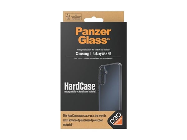 PanzerGlass HardCase - Clear Edition - baksidedeksel for mobiltelefon - MagSafe-samsvar - D3O Bio, plastikk - gjennomsiktig - for Samsung Galaxy A35