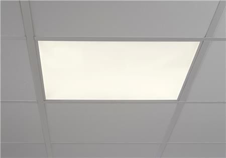 Ledused G5 upotettu, 24W, 3550lm, 3000K, CRI 80-89, Opal, 595x595mm, DALI-2 Switch&amp;Dim, Loop box Linect DS8 DIP-kytkimellä (kuva)