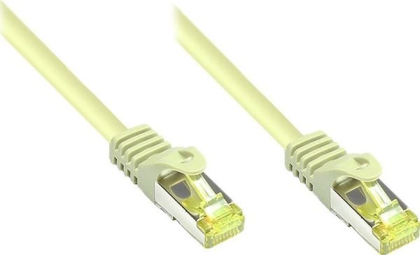 RJ45 patchkabel Cat.7 rund kabel med RNS®-låsning, S/FTP, PiMF, halogenfri, 600 MHz, OFC, grå, 25 m Good Connections® (8070R-250)