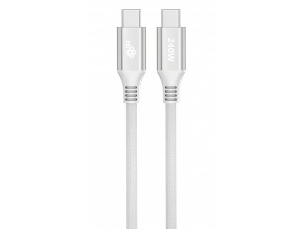 TB USB-kaapeli USB C - USB C 1m 240W valkoinen
